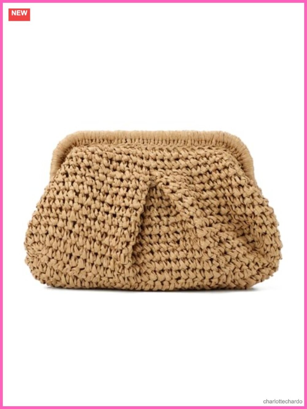 Straw Woven Dumpling Clutch Purse Crossbody Bag Summer Beach